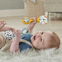 Fisher-Price Baby Rattle 'n Rock Maracas Toys, Set of 2 for Infants 3+ Months, High Contrast