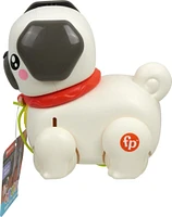 Fisher-Price FP Pets Walk-the-Pup Pug Baby & Toddler Pull Toy with Motion & Sounds