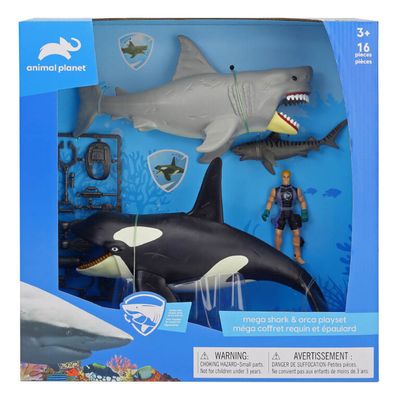 Animal Planet Mega Shark and Orca Playset | Metropolis at Metrotown Animal Planet Mega Shark and Orca Playset | Metropolis at Metrotown