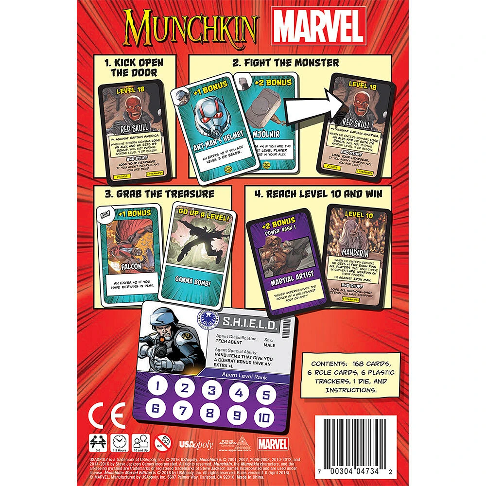 USAopoly MUNCHKIN: Marvel Edition - Édition anglaise