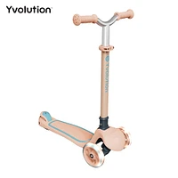 Yvolution Glider 2in1 3-wheel Scooter & Ride-On - Peach-Blue