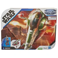 Star Wars Mission Fleet, Attaque de vaisseau stellaire, Boba Fett et vaisseau, figurine et véhicule