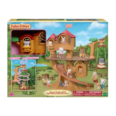 Calico Critters Adventure Treehouse Gift Set, Dollhouse Playset with Figure and Accessories