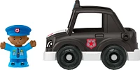 Fisher-Price Little People Police Car, Push-Along Toy Vehicle & Figure for Toddlers & Kids