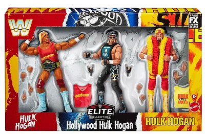 WWE Elite Action Figure Hulk Hogan Hulkamania 40th Anniversary 3-Pack