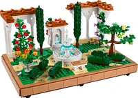 LEGO Icons Le jardin à la fontaine, Décoration pour la maison et le bureau Ensemble de construction pour adultes 10359