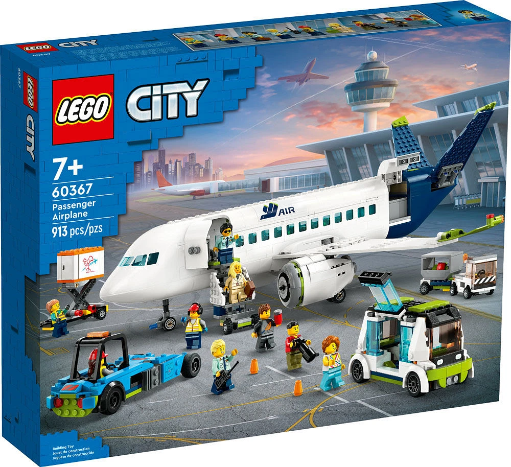 LEGO City Passenger Airplane 60367 Building Toy Set (930 Pieces)