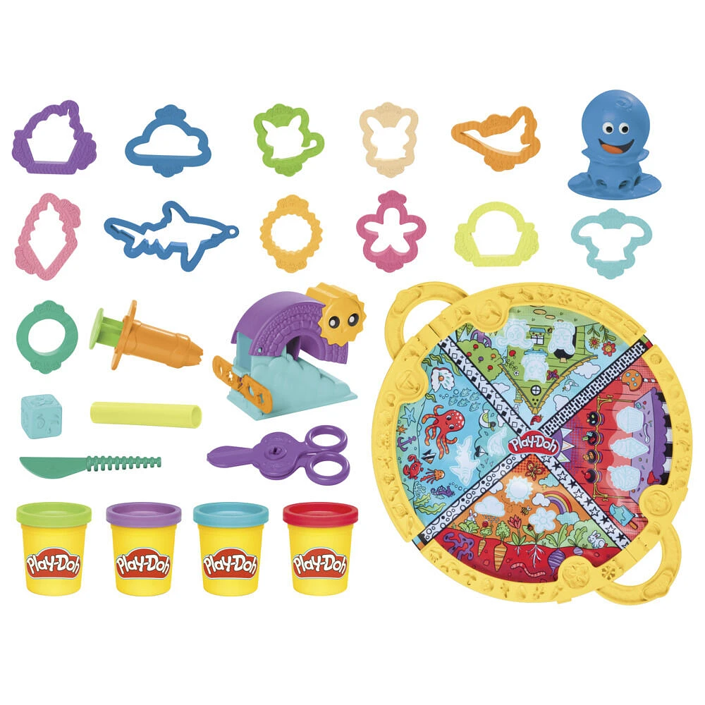 Play-Doh Tapis de voyage, coffret Découverte avec pâte à modeler