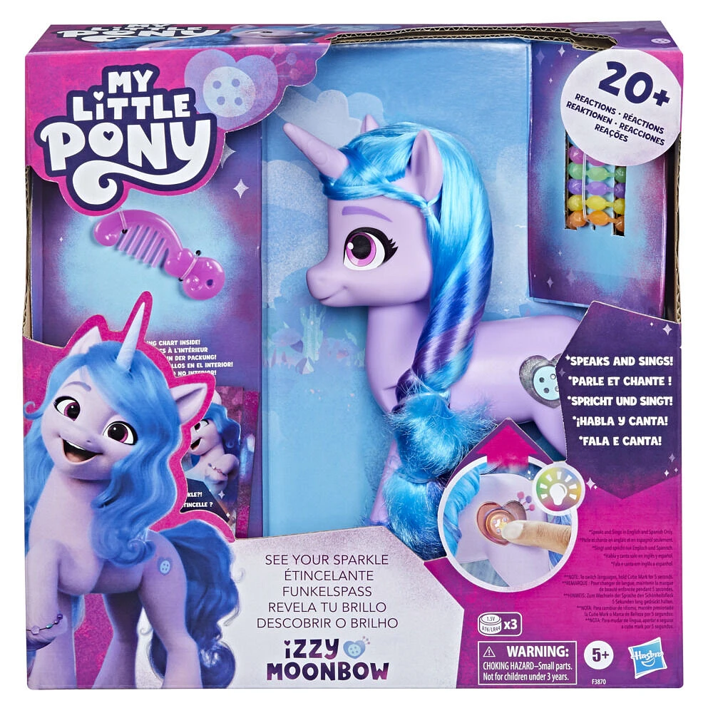 My Little Pony : Marquons les esprits, Étincelante Izzy Moonbow, poney violet