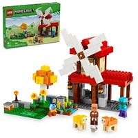 Cadeau d'ensemble de jeu vidéo LEGO Minecraft La ferme-moulin 21262