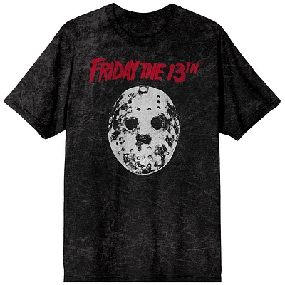 Friday The 13th Jason Masque Lavage Minéral Gris T-Shirt 