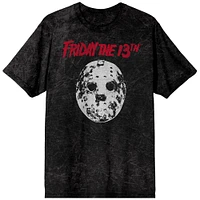 Friday The 13th Jason Masque Lavage Minéral Gris T-Shirt 