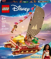 LEGO Disney Moana Adventure Canoe Building Toy Set - Pretend Play Toy Boat with 4 Disney Characters - 43270