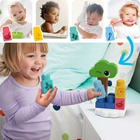MEGA Fisher- Price Rise & Snooze Night Light Sensory Block Toy (30 Pieces)