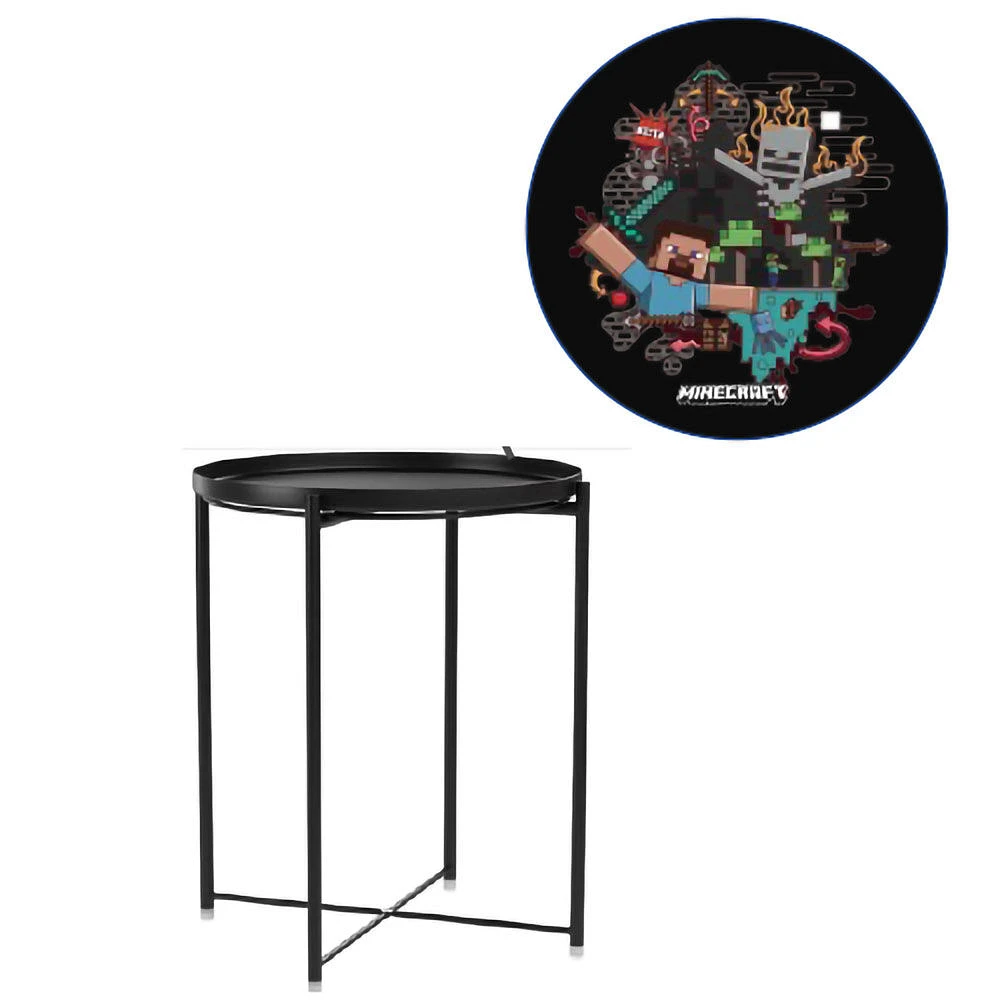 Phoenix Minecraft Side Table with Removable Tray