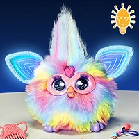 Furby Tie Dye, 15 accessoires, peluche interactive, animatronique activé par la voix - Édition anglaise