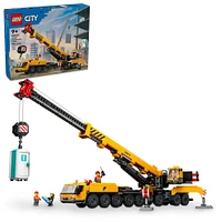 LEGO City Yellow Mobile Construction Crane Building Toy, Creative Birthday Gift for Kids, 60409