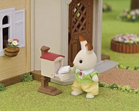 Calico Critters Maison de campagne au toit rouge, maison de poupée avec figurines, meubles et accessoires