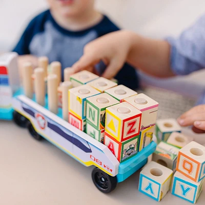 Paw Patrol Camions à blocs ABC en bois