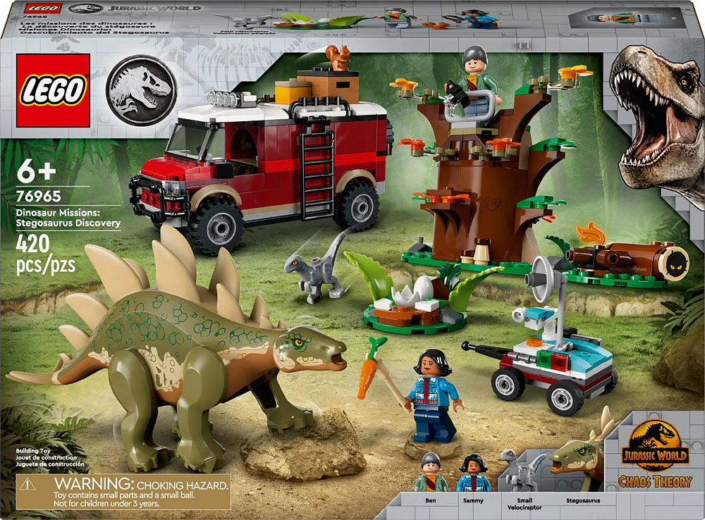 LEGO Jurassic World Dinosaur Missions: Stegosaurus Discovery Toy, Fun Holiday Gift for Kids 76965