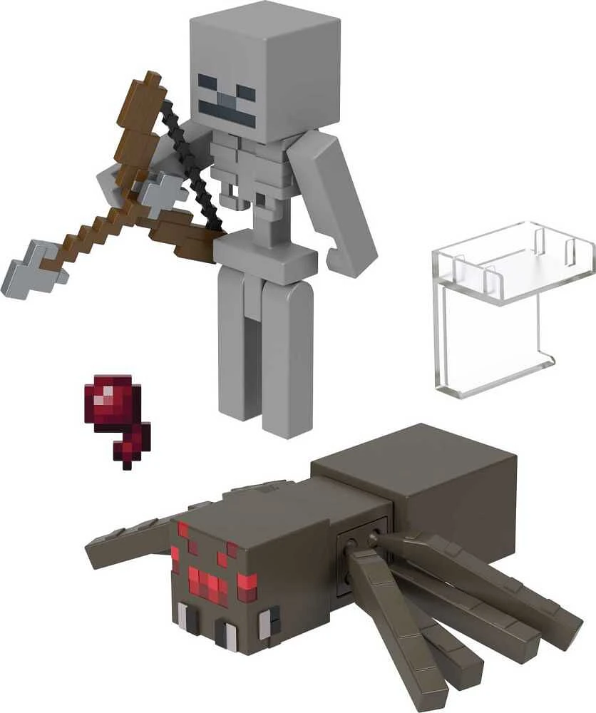 Minecraft - Coffret de 2 figurines articulées de 7,62 cm (3,25 po)