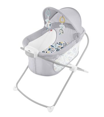 Fisher-Price - Soothing View Projection Bassinet - Navy Foliage - R Exclusive