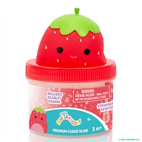Original Squishmallows Scarlet the Strawberry Premium Cloud Slime, Strawberry Scented