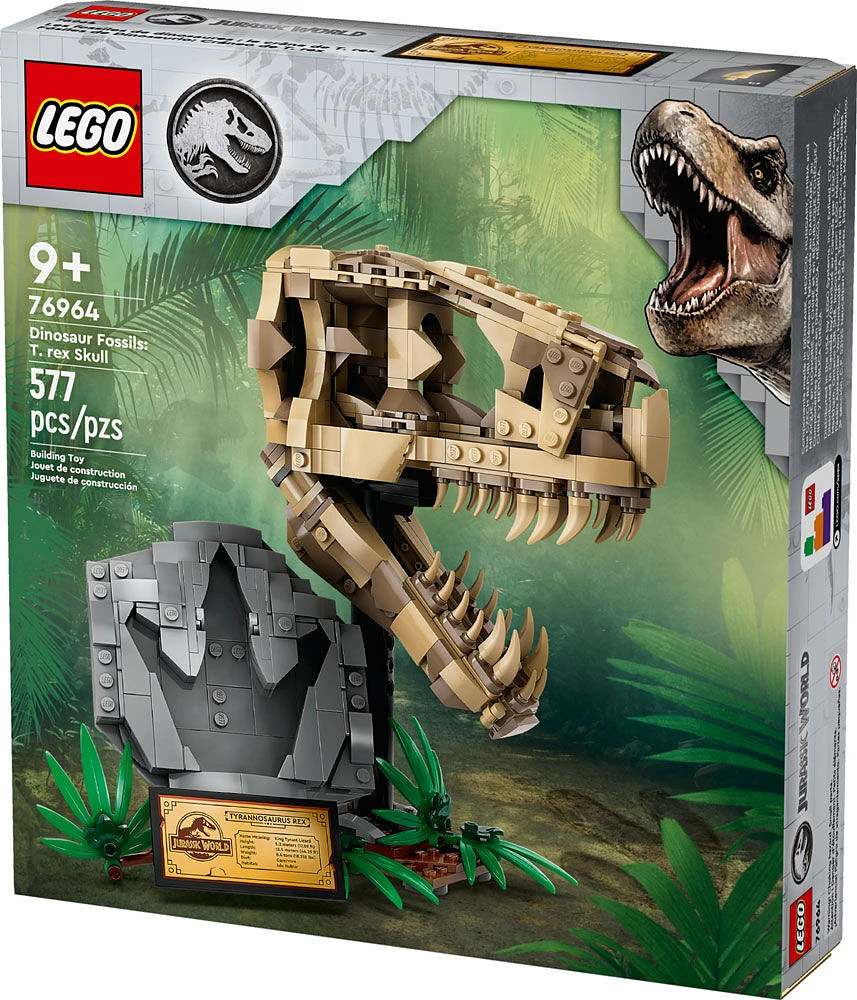 LEGO Jurassic World Les fossiles de dinosaures : le crâne de T. rex 76964