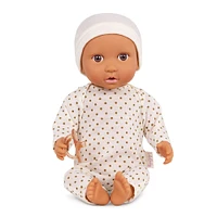 LullaBaby Baby Doll - Ivory Polka Dot Pajama Brown Eyes & Olive Skin Tone