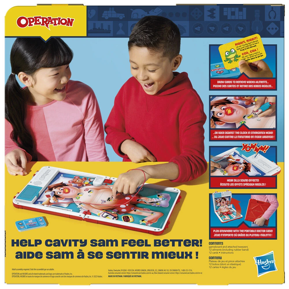 Operation Electronic Board Game with All-in-One Carrying Case