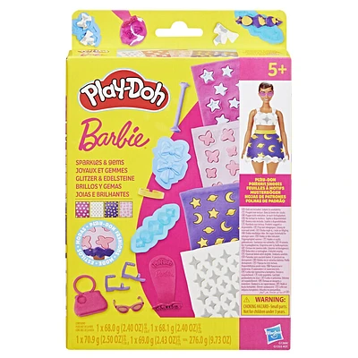 Play-Doh Barbie Joyaux et gemmes, recharges pour coffret de pâte à modeler