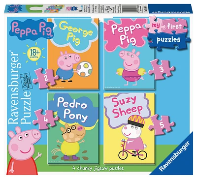 Ravensburger My First Puzzle, Peppa Pig (2, 3, 4 & 5 piece) Jigsaw Puzzles - English Edition