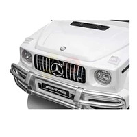 KidsVip 24V Enfants et Tout-Petits Mercedes G Series 4x4 Voiture Eléctrique avec Commande à Distance - Blanc - Édition anglaise