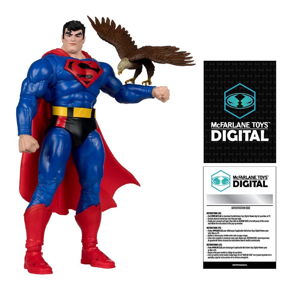 DC Direct Superman (Our Worlds at War) 7inch Action Figure with McFarlane Toys Digital Collectible