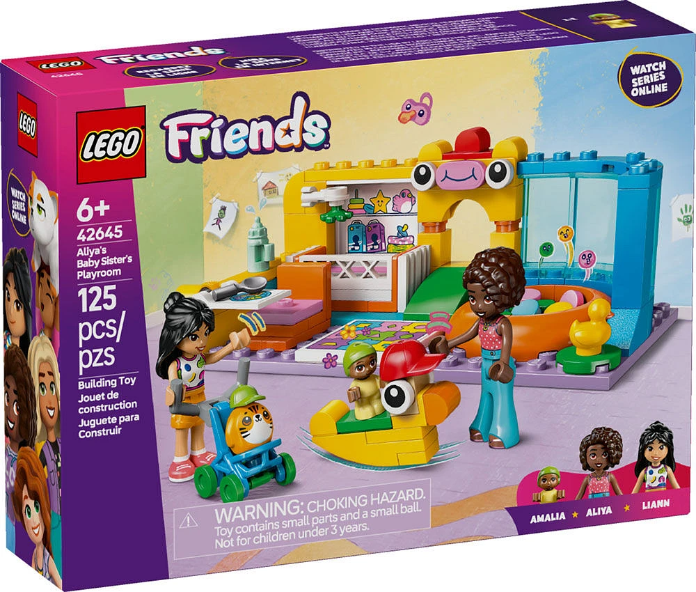 LEGO Friends La salle de jeux de la petite soeur d'Aliya, Ensemble de construction de jeu de simulation, Jouet de jeu de rôle 42645