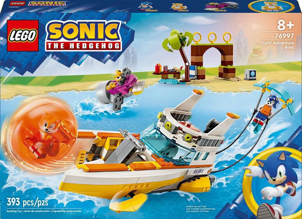 LEGO Sonic the Hedgehog Le bateau d'aventure de Tails Jouet 76997