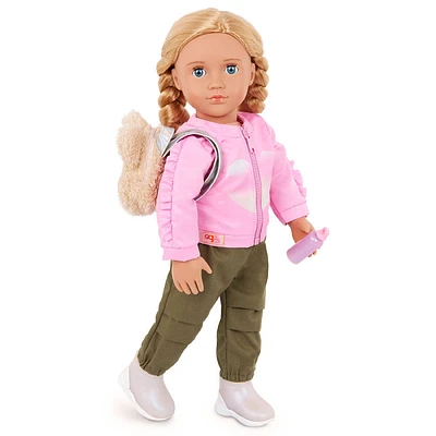 Our Generation School Shimmer Pink Jacket & Backpack Set for 18" Dolls