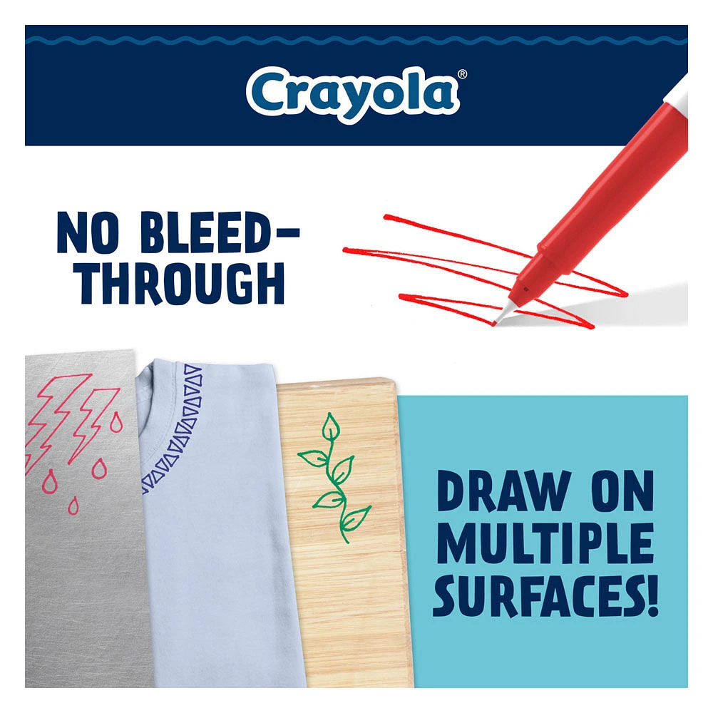 Marqueurs Doodle Markers à pointe ultra fine Crayola, jeu de 12