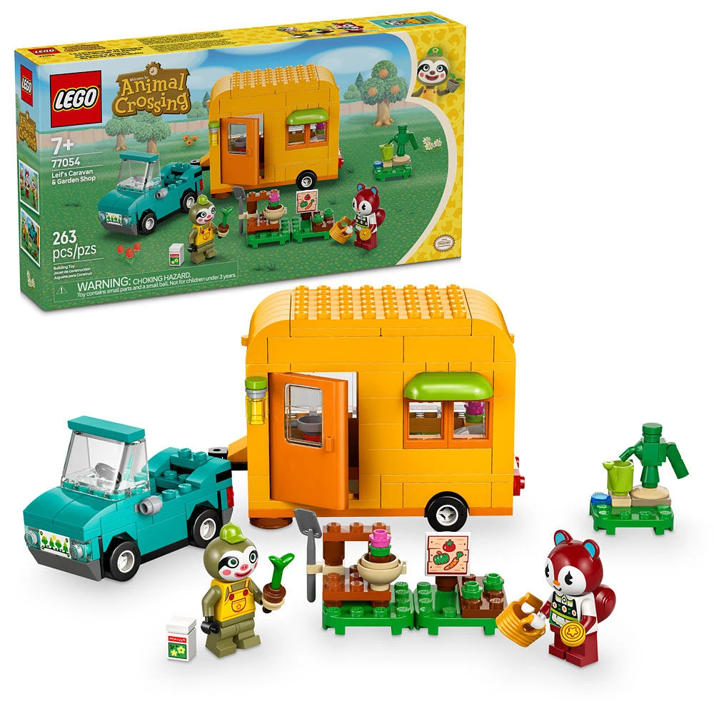 LEGO Animal Crossing Leif's Caravan & Garden Shop Building Toy - Pretend Playset Gift for Kids - 77054