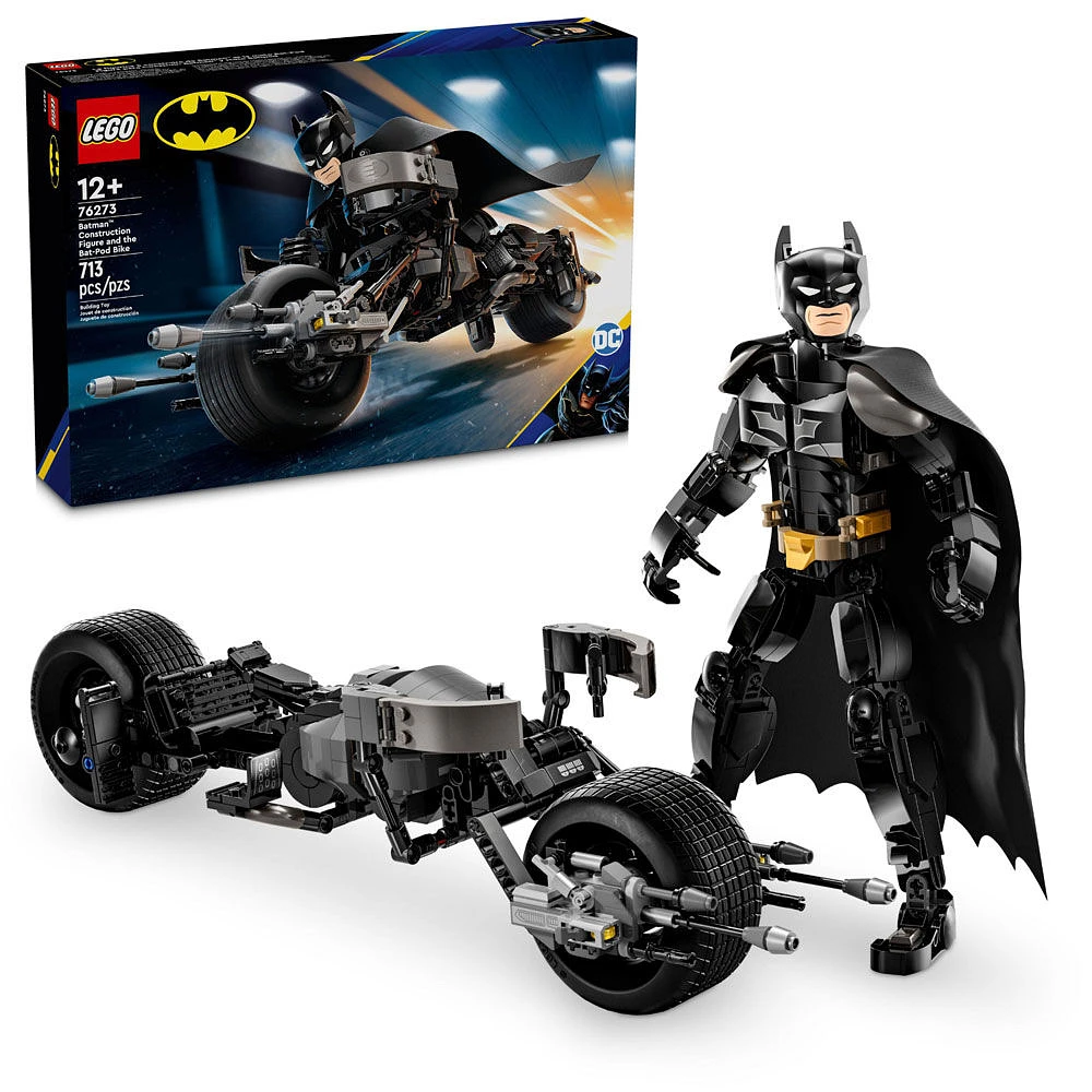 LEGO DC Batman : Batman Construction Figure & the Bat-Pod Bike Dark Knight Super-Hero Toy 76273