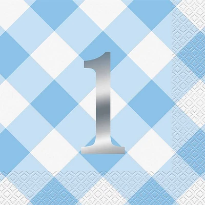 Gingham 1st Birthday Serviettes de Table