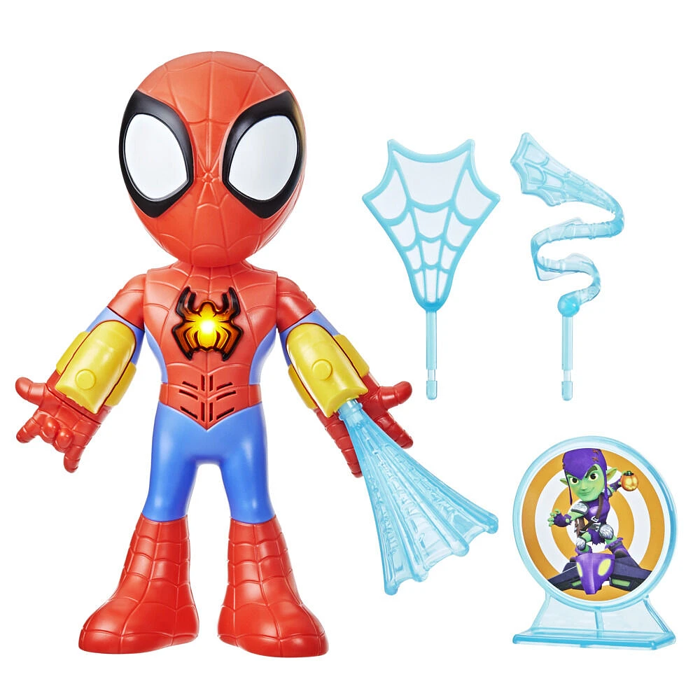 Spidey et ses Amis Extraordinaires, Spidey électronique, figurine de 25 cm, jouets préscolaires à partir de 3 ans