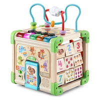 LeapFrog Touch & Learn Wooden Activity Cube - English Edition