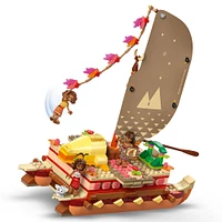 LEGO Disney Moana Adventure Canoe Building Toy Set - Pretend Play Toy Boat with 4 Disney Characters - 43270