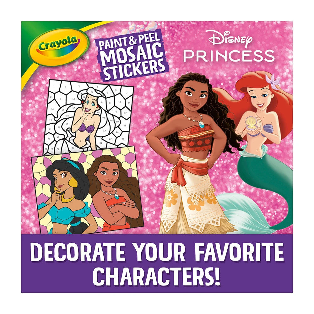 Crayola Paint & Peel Mosaic Stickers Kit, Disney Princess