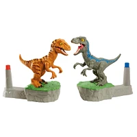 Rock 'Em Sock 'Em Robots Blue vs Atrociraptor Jurassic World Dominion Game