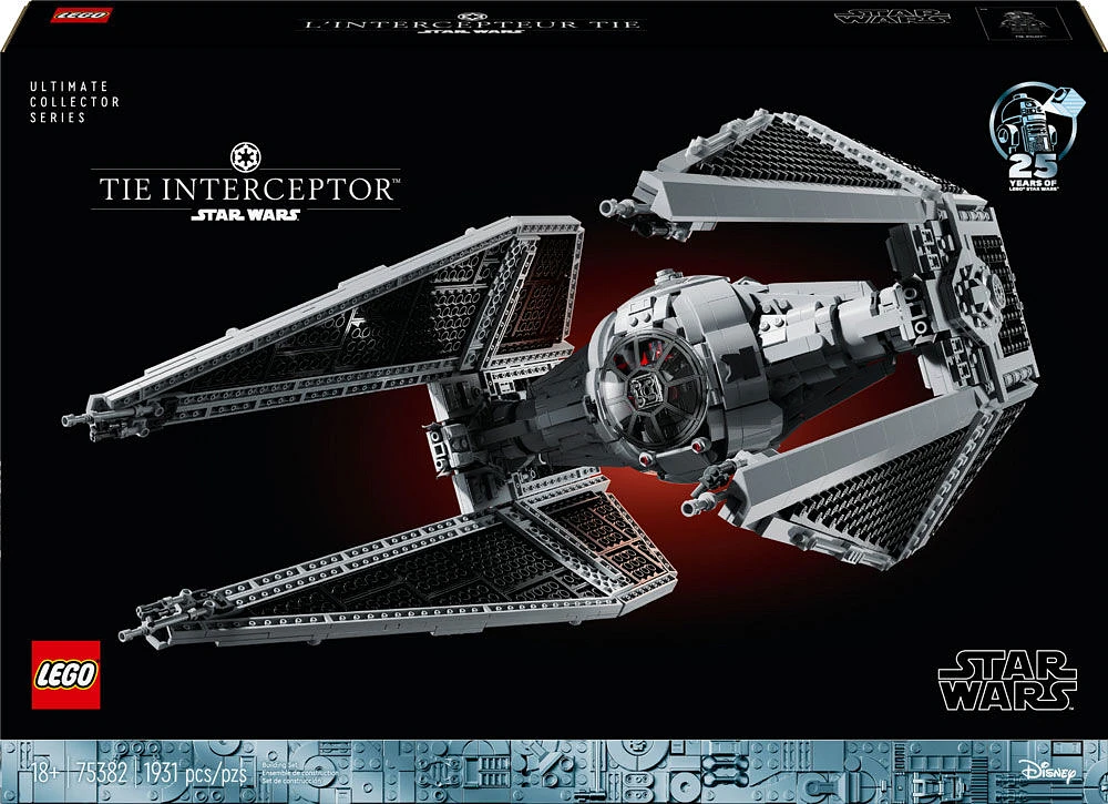 Ensemble de construction LEGO Star Wars L'intercepteur TIE 75382