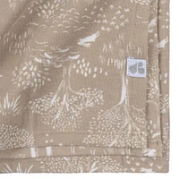 Just Born  - 2 piece Swaddle Blanket+Hat Ivory Tan Forest