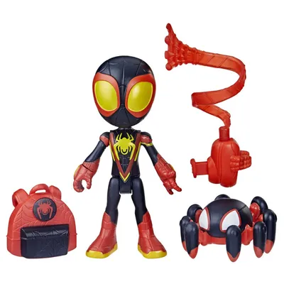 Marvel Spidey and His Amazing Friends Web-Spinners, Miles Morales Spider-Man Figure, Web-Spinning Accessory