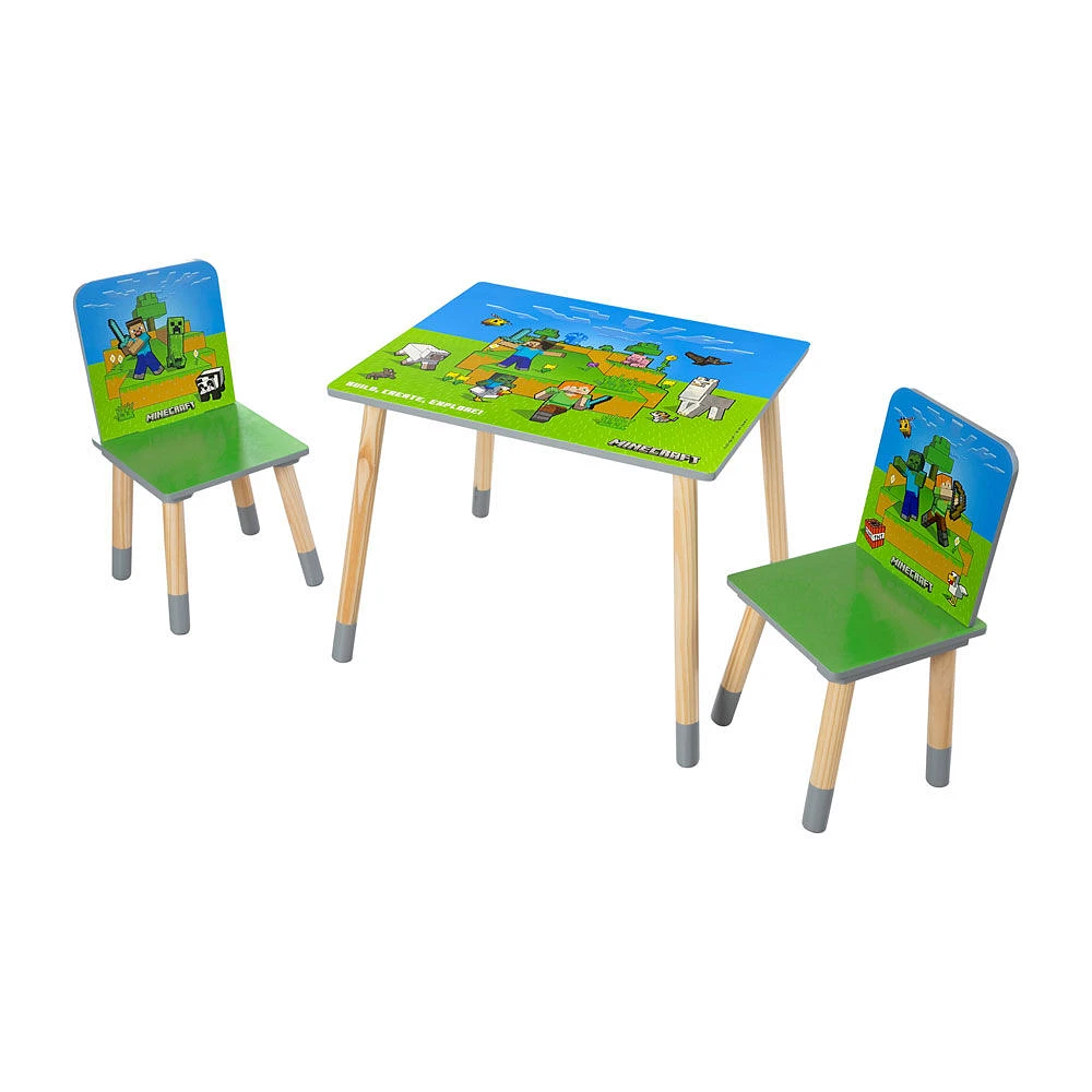 Phoenix Minecraft Table Set with 2 Chairs